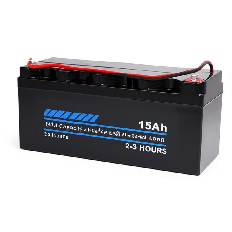 Batterie électrique de 15 Ah de grande capacité pour une longue durée de décharge de 2 à 3 heures